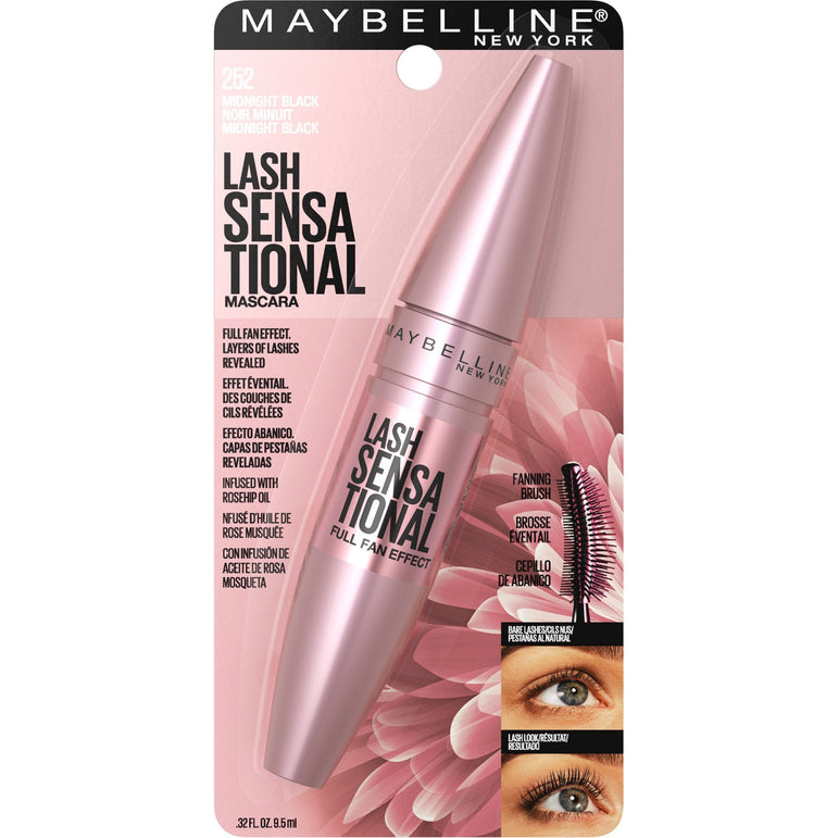 Maybelline Lash Sensational Washable Mascara Makeup, Midnight Black, 0.32 fl. oz.-CaribOnline