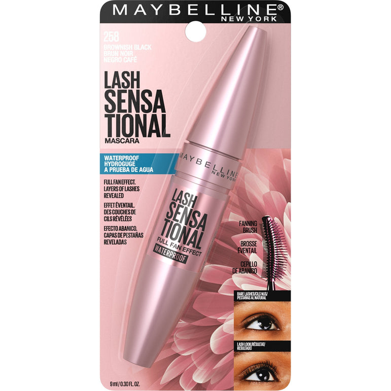 Maybelline Lash Sensational Waterproof Mascara, Brownish Black, 0.3 fl. oz.-CaribOnline