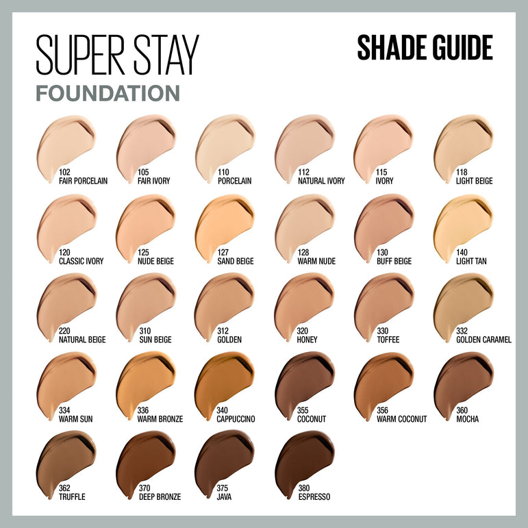 Maybelline - Super Stay 24h Full Coverage Foundation - 128 Warm Nude - 30ml