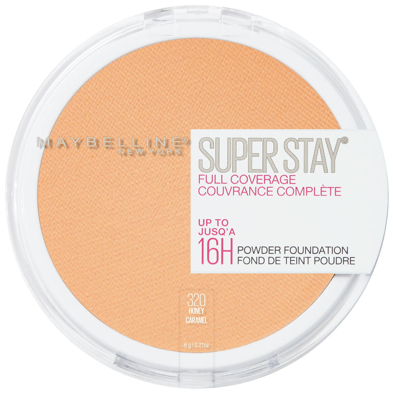 Maybelline Super Stay Full Coverage Powder Foundation Makeup, Matte Finish, Honey, 0.21 fl. oz.-CaribOnline