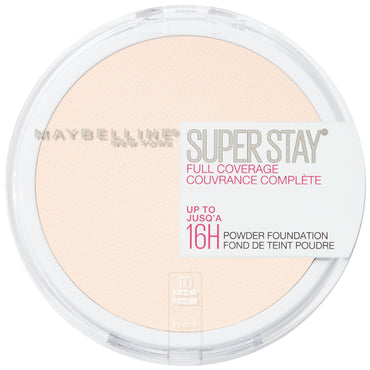 Maybelline Super Stay Full Coverage Powder Foundation Makeup, Matte Finish, Porcelain, 0.21 fl. oz.-CaribOnline