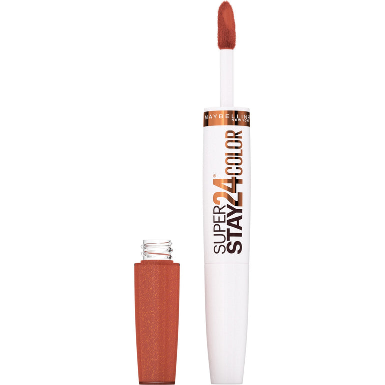 Maybelline SuperStay 24 2-Step Liquid Lipstick Makeup, Coffee Edition, Hushed Hazelnut, 0.077 fl. oz.-CaribOnline
