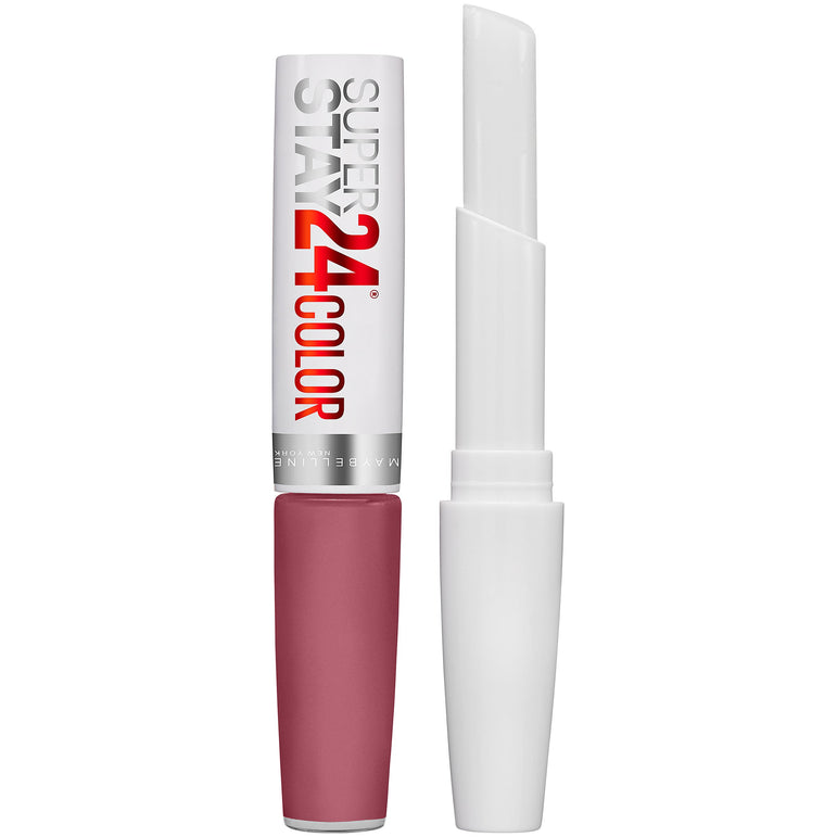 Maybelline SuperStay 24 2-Step Liquid Lipstick Makeup, Firmly Mauve, 1 kit-CaribOnline