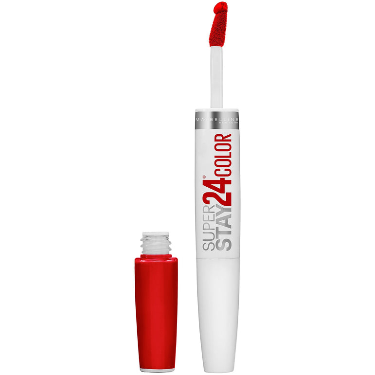 Maybelline SuperStay 24 2-Step Liquid Lipstick Makeup, Keep It Red, 1 kit-CaribOnline