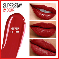 Maybelline SuperStay 24 2-Step Liquid Lipstick Makeup, Keep Up The Flame, 1 kit-CaribOnline