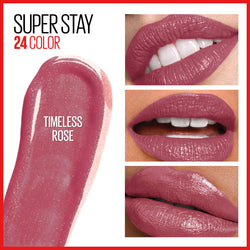 Maybelline SuperStay 24 2-Step Liquid Lipstick Makeup, Timeless Rose, 1 kit-CaribOnline