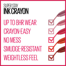 Maybelline SuperStay Ink Crayon Lipstick, Matte Longwear Lipstick Makeup, On The Grind, 0.04 oz.-CaribOnline