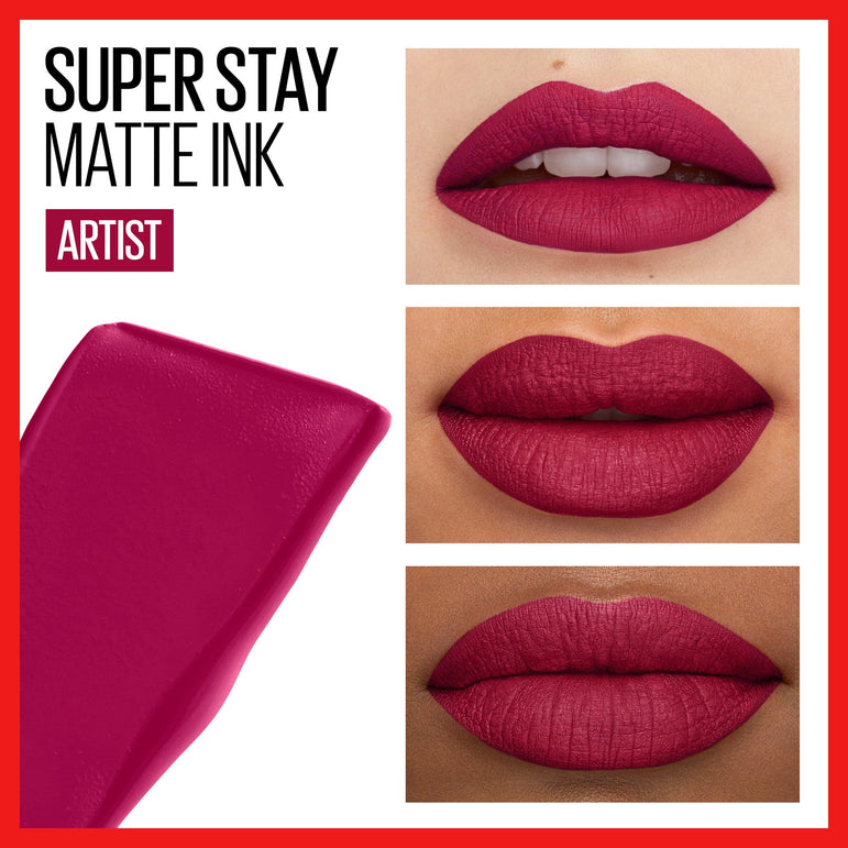 Maybelline SuperStay Matte Ink City Edition Liquid Lipstick Makeup, Artist, 0.17 fl. oz.-CaribOnline