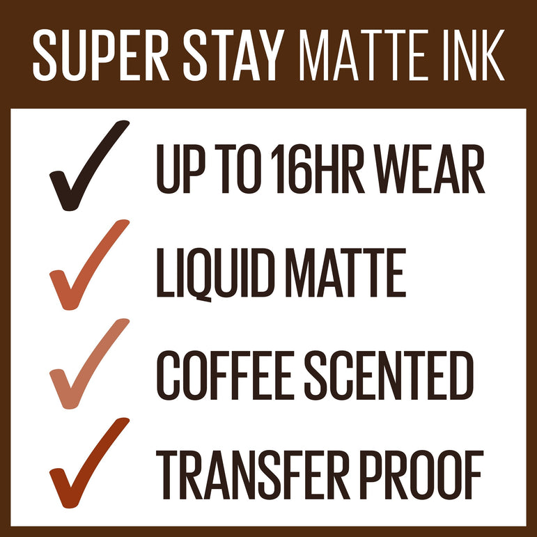 Maybelline SuperStay Matte Ink Liquid Lipstick, Coffee Edition, Hazelnut Hypnotizer, 0.17 fl. oz.-CaribOnline