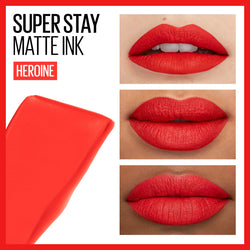 Maybelline SuperStay Matte Ink Liquid Lipstick, Lip Makeup, Heroine, 0.17 fl. oz.-CaribOnline