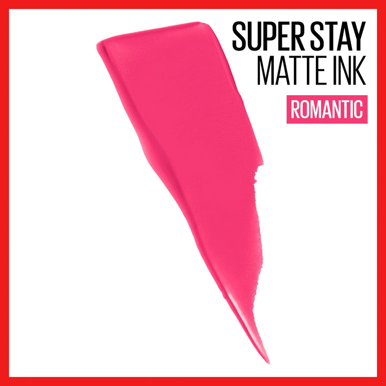 Maybelline SuperStay Matte Ink Liquid Lipstick, Lip Makeup, Romantic, 0.17 fl. oz.-CaribOnline