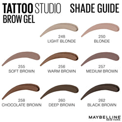 Maybelline TattooStudio Waterproof Eyebrow Gel Makeup, Black Brown, 0.23 fl. oz.-CaribOnline