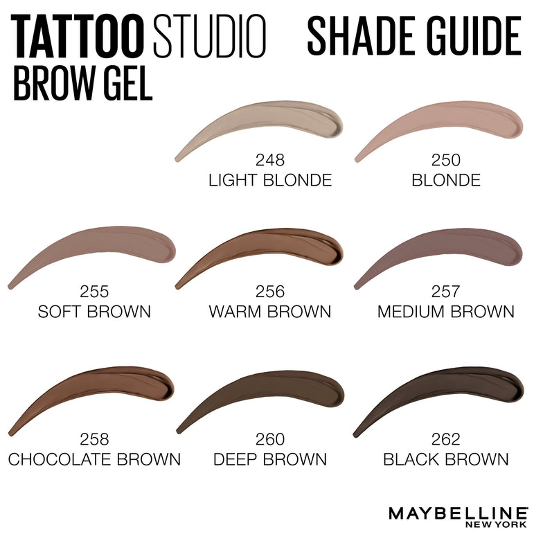 Maybelline TattooStudio Waterproof Eyebrow Gel Makeup, Soft Brown, 0.23 fl. oz.-CaribOnline
