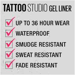 Maybelline TattooStudio Waterproof, Long Wearing, Eyeliner Pencil Makeup, Intense Charcoal, 0.04 oz.-CaribOnline