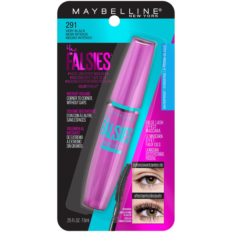 Maybelline The Falsies Waterproof Mascara Makeup, Very Black, 0.25 fl. oz.-CaribOnline