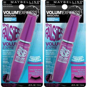 Maybelline The Falsies Waterproof Mascara Makeup, Very Black, 2 count-CaribOnline
