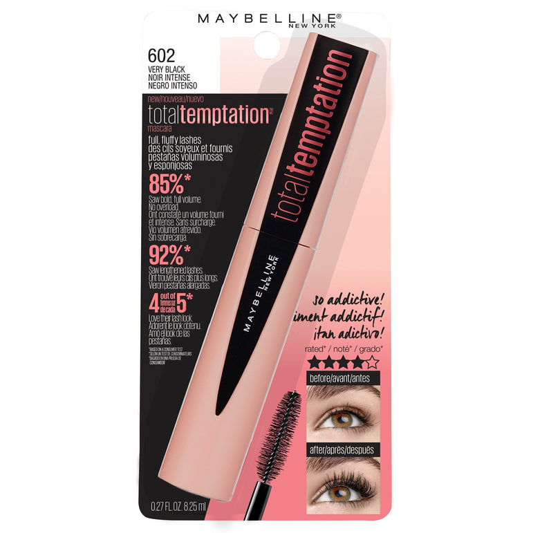Maybelline Total Temptation Washable Mascara Makeup, Very Black, 0.27 fl. oz.-CaribOnline