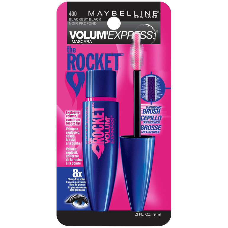 Maybelline Volum' Express The Rocket Washable Mascara, Blackest Black, 0.3 fl. oz.-CaribOnline